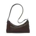 Vintage brown leather shoulder bag for women, classic hobo crossbody bag with adjustable strap. - Coffee