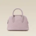 Sac à main dôme en cuir de vachette motif crocodile lilas sac porté épaule décontracté - Violet Taro