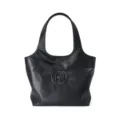 Classic vintage cowhide leather tote bag for women daily commuting shoulder underarm handbag - 31*13*29CM / Black