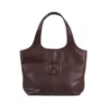 Vintage genuine leather tote bag for women, large capacity cowhide shoulder commuter bag. - 31*13*29CM / Chocolate