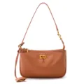 Brown leather shoulder bag women stylish retro chic commuter handbag daily fashion accessory - Top Grain Leather - Golden Brown (Gold Buckle) with Gift Box