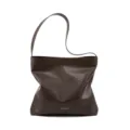 Vegetable tanned leather large capacity bucket bag shoulder bag for women fashion commuting. - 38CM*8*36 / Coffee