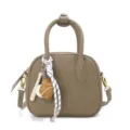 Womens Taupe Bowling Handbag Niche Shell Crossbody Bag Spring New Chic Everyday Bag - 18*7*16cm / Elephant Gray
