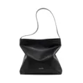 Black leather shoulder bag large capacity hobo underarm bag stylish vintage commuting handbag - 38CM*8*36 / Black