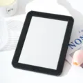 Black rhinestones makeup mirror portable desktop vanity mirror for girls dorm room daily use - 17.5*13.2cm / Black