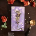 Exquisite metal butterfly bookmark with purple backing card, elegant vintage book page clip gift. - Haze Purple (Simple Pack)