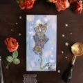 Exquisite metal butterfly bookmark with enamel pendant and decorative backing card gift. - Sky Blue (Simple Pack)