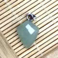 Pendentif en cristal facetté en pierre naturelle, design flèche géométrique accessoire DIY. - 11x18mm / Aventurine Verte