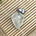 Pendentif en cristal naturel taille géométrique collier accessoire bijoux DIY option. - 11x18mm / Quartz Citron