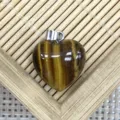 Brown Tiger Eye Heart Pendant Natural Stone Crystal Love Charm DIY Jewelry Accessory - 1 Piece / Tiger's Eye