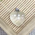 Natural stone heart crystal pendant DIY jewelry charm cute love accessory for necklace. - 1 Piece / Clear Crystal