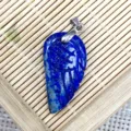 Pendente con ali d'angelo in pietra preziosa naturale lapislazzuli collana gioiello - 15x30mm / Lapislazzulo