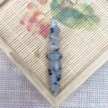 Natural Stone Crystal Bullet Pendant Pendulum Scepter Charm DIY Jewelry Accessory - 14x69mm / Lazulite