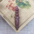 Natural stone crystal bullet pendant pendulum scepter agate charm DIY jewelry accessory. - 14x69mm / Rhodonite