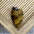 Natural Tiger Eye Stone Faceted Heart Crystal Pendant Necklace Jewelry DIY Accessory - Pendant Only (Without Chain) / 12x21mm / Tiger's Eye