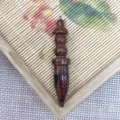 Natural stone crystal bullet pendant cone wand pendulum gemstone DIY jewelry variant. - 14x69mm / Swan Stone