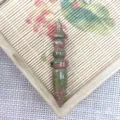 Natural stone crystal cone bullet pendant dowsing pendulum scepter DIY jewelry accessory - 14x69mm / Unakite