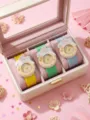 Cute kids silicone slap watch with lovely cartoon rabbit design for children, vibrant colors. - 3 Pieces Set (ZH-S05452) / 3 Pieces/Pack