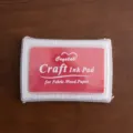 Red craft ink pad for fabric, wood, and paper, ideal for kids stamping and DIY painting. - Red Stamp Pad