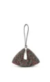 Bolso de noche triangular con pedrería brillante y asa cartera elegante de cristal para mujer - Multicolor