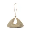 Borsa da Sera a Triangolo in Strass Brillante Oro Chic Polso Pochette Variante - Champagne