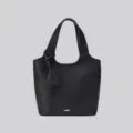 Borsa tote nera minimalista, elegante borsa a spalla versatile per uso quotidiano. - 20x9x21cm / Nero