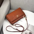 Elegante borsa a tracolla marrone da donna, versatile borsa con cerniera a più scomparti. - 28*8*18cm / Marrone giallastro