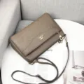 Taupe embossed multi-zipper cross-body bag stylish shoulder bag for women daily commute - 28*8*18cm / Khaki