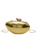 Borsa da sera rigida metallica dorata da donna lusso borsa a tracolla con catena elegante - Oro