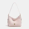 Borsa a tracolla rosa stile hobo pelle PU di qualità pendolarismo giornaliero borsa casual - 24*9*19 / Rosa