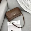 Borsa a tracolla in pelle marrone elegante borsa casual sotto le braccia per le donne - 1811 Caffè