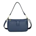 Blue multi-layer women shoulder bag, casual PU leather crossbody handbag for daily wear. - 6640 Sky Blue