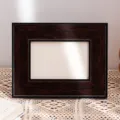 Vintage retro picture photo frame dark brown wide wooden border minimalist square home decor - Square 4 Inch (Inner 10x10cm) / Chocolate Brown
