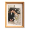 Wooden photo frame for table display and wall hanging, light wood texture picture frame. - 5 Inch (Inner Size 8.9x12.7cm) / Wood Grain