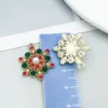 Colgante de copo de nieve de aleación con diamantes de imitación para joyería DIY accesorios. - Copo de Nieve Strass Oro KC (29872)