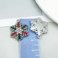 Colgante de copo de nieve con diamantes de imitación Navidad aleación accesorios de joyería - Copo de Nieve Strass Blanco K (29875)