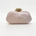 Elegante rosafarbene Clutch mit Goldkronen-Verschluss, Luxus-Abendtasche für Damen. - 22*7*14 / Rosa