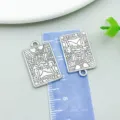 Antique silver alloy tarot card lovers pendant DIY jewelry making accessories charm 12pcs - The Lovers Tarot (28852)