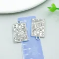 Antique silver tarot star pendant charms for DIY jewelry making, double-sided metal charms. - The Star Tarot (28853)