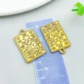 Ancient gold alloy double sided tarot card pendant charm for DIY handmade jewelry accessories - The Star (28847)