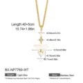Collana cuore perla in acciaio inossidabile dorato con pendente zircone, gioielli eleganti. - Oro 18K / Bianco