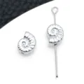 Zilveren ammoniet bedel metalen kralen voor DIY ketting armband sieraden maken accessoires. - Spiraalschelp Tussenzetkraal (T3813)