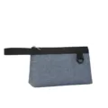 Bolso de maquillaje de tela azul organizador de artículos de aseo estuche cosmético - Azul claro