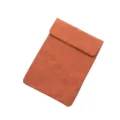 Orange leather laptop sleeve case for MateBook and iPad, protective carrying pouch bag accessory. - 13.3 Inch / Brown