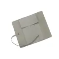Tragbare PU Leder Kosmetikpinsel Rolle wasserdichte Make-up Pinsel Aufbewahrung grau - Grau