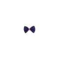 Cute blue pet bow hair clip with sweet pink English print, perfect for small dogs and cats. - Violet