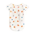 Zomer schattig hondenvest met konijn en bloemenprint, comfortabele mouwloze huisdierkleding. - XS / Wit