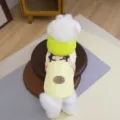 Warm winter pet dog hooded jacket with built-in harness, cute candy color thick coat for puppies. - S / Green