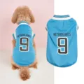 Pet dog jersey mesh sports vest breathable summer clothes for small dogs puppy blue 1pc - XS / Blue