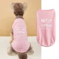 Zomer schattig huisdier vest voor honden en katten, effen roze mouwloos shirt met leuke print. - XS / Roze